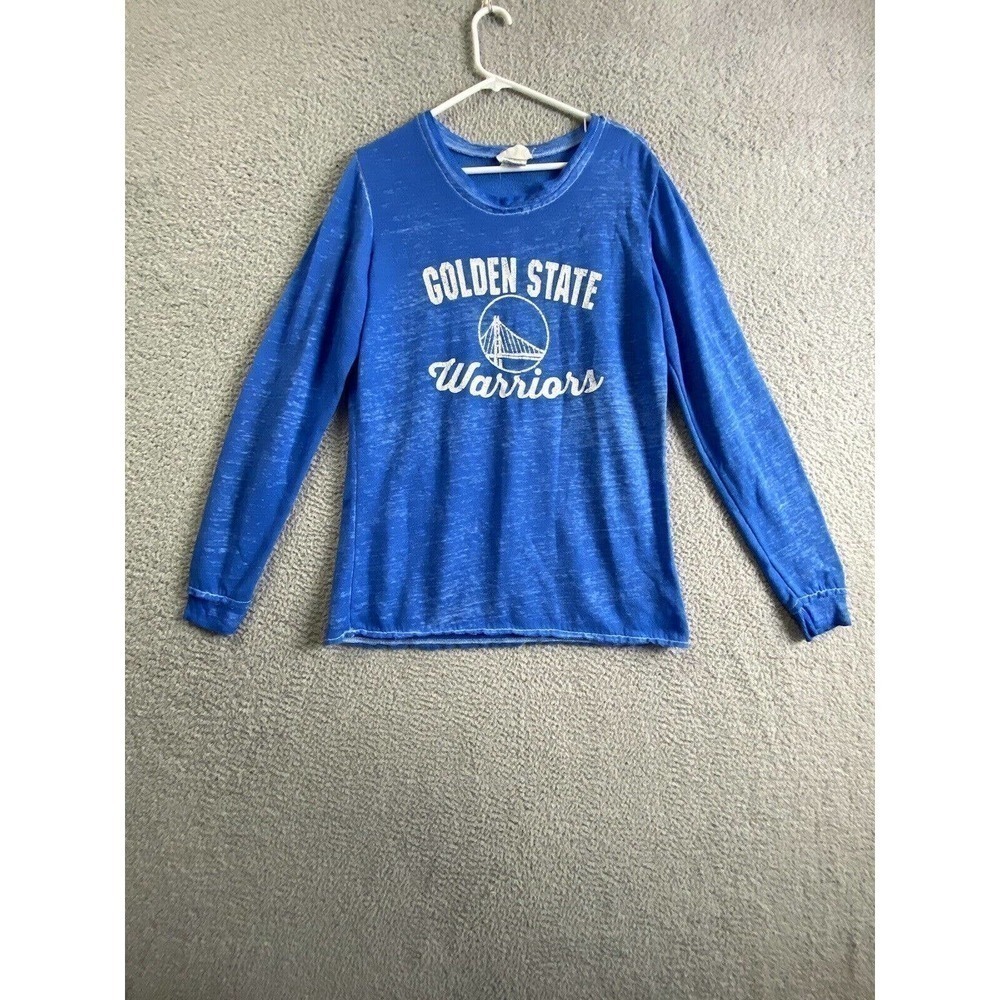 Golden State Warriors Shirt Mens M Blue NBA Long Sleeve